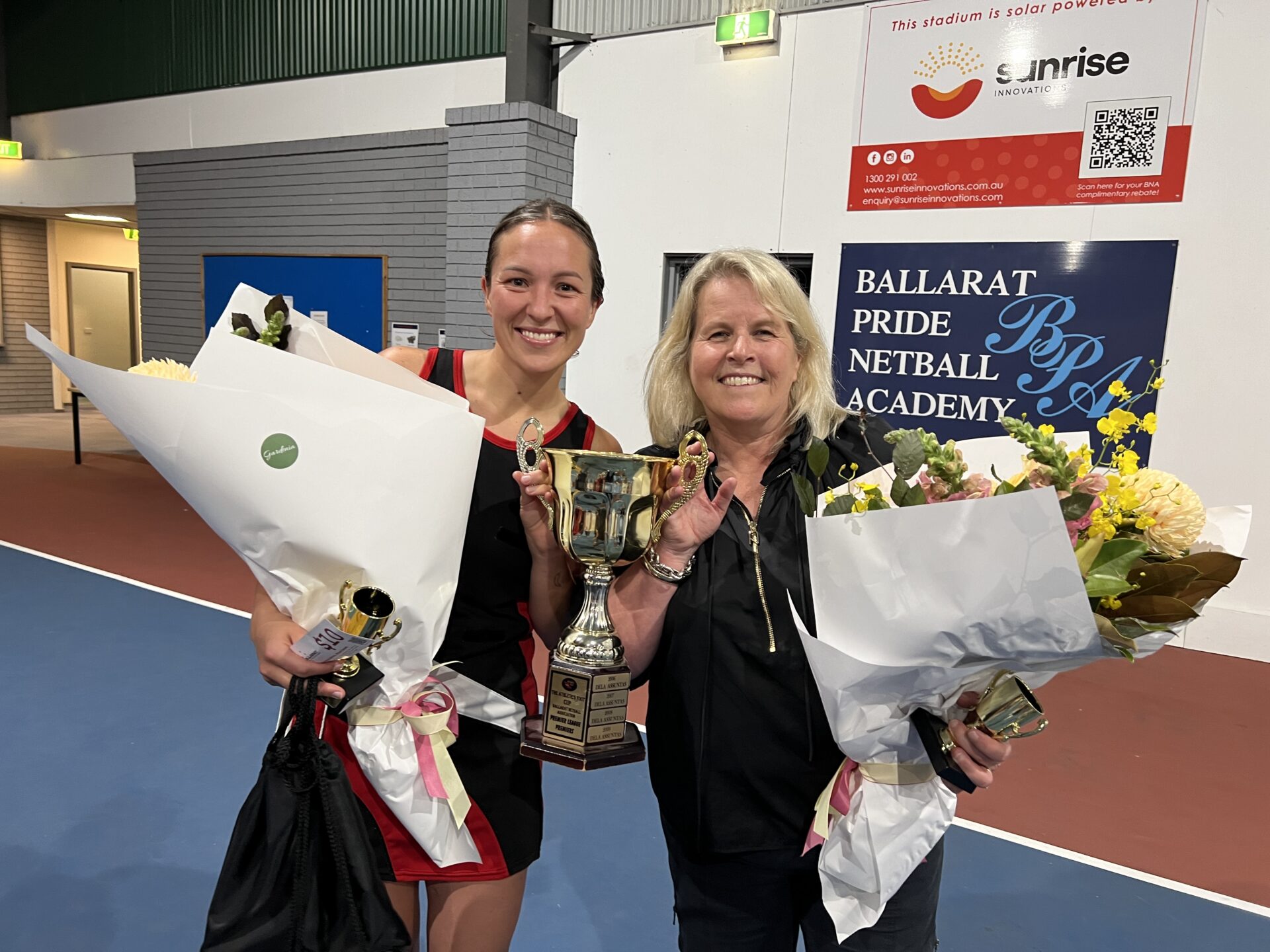Ruby (Team Captain) & Prue (Premier League Coach) Ruby (Team Captain) & Prue (Premier League Coach)